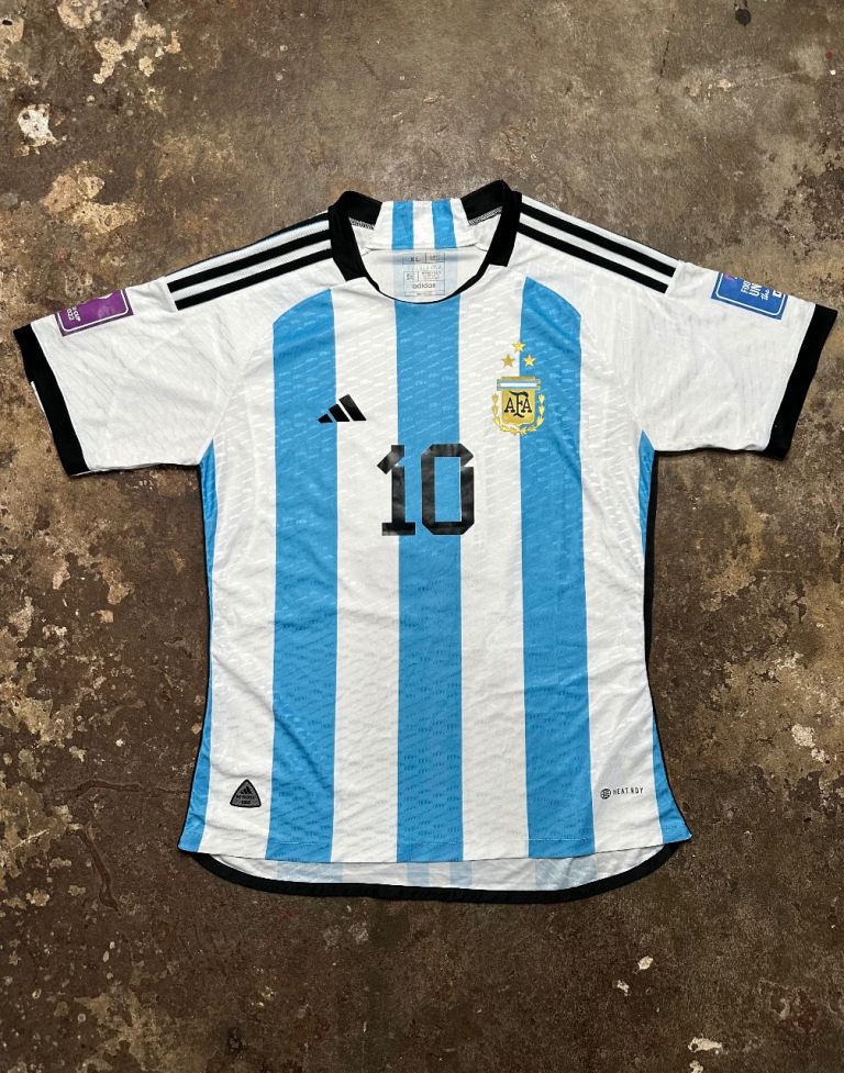 Argentina 2022 World Cup Home Shirt Messi #10 Adult XL – New Football Jersey – Qatar 2022