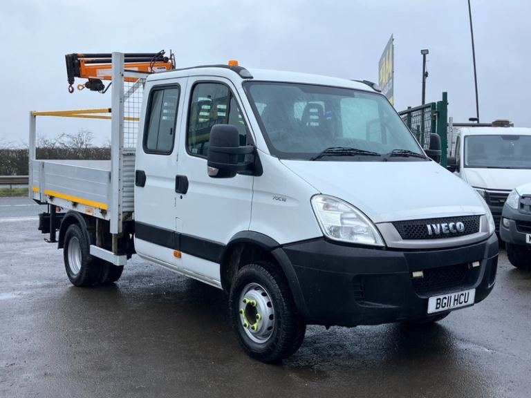 IVECO DAILY DROPSIDE WITH CRANE.