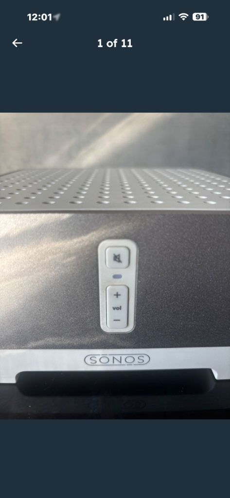 Sonos ZP120 Zone Player Wireless AMP Multi Room Music System Amplifier in White