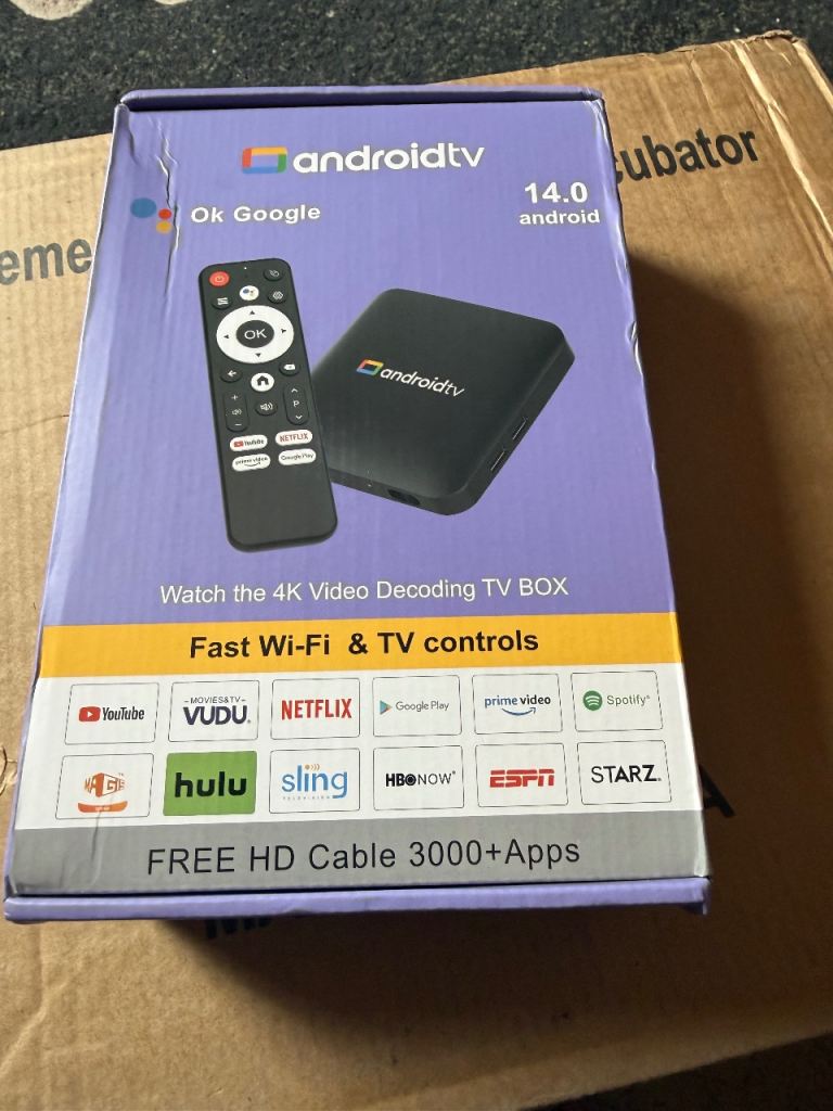 H96 Max Android 14.0 TV Box 64bit 2GB RAM 16GB ROM Amlogic S905L3 100M Ethernet WiFi6 Dual-WiFi 