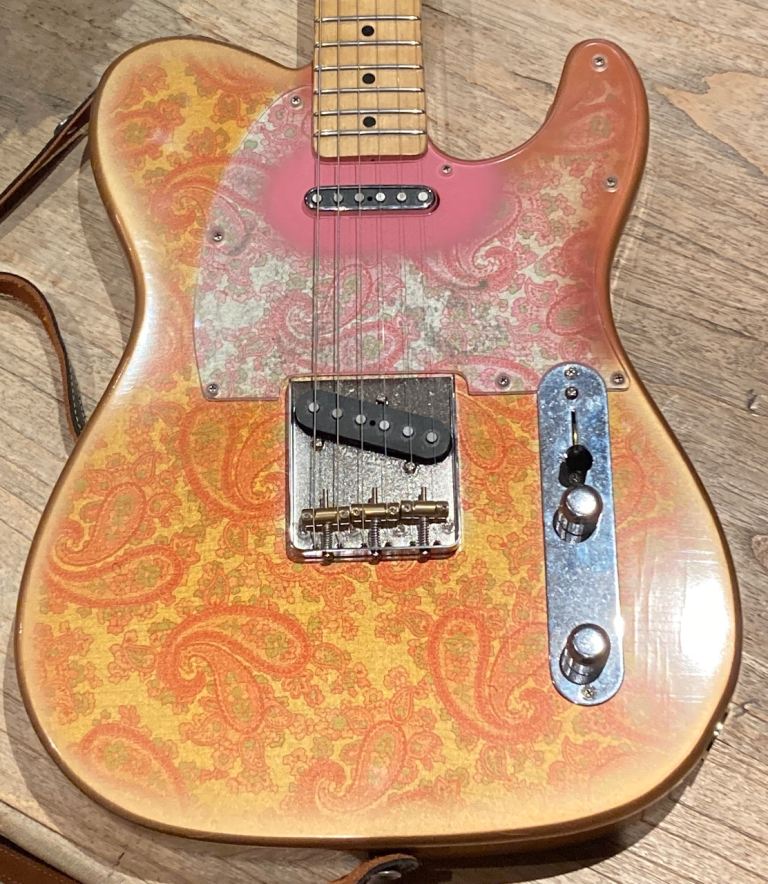 Custom Paisley Pink Gold Fender Style Telecaster Golden Era Aged Guitars Relic Electric Guitar 