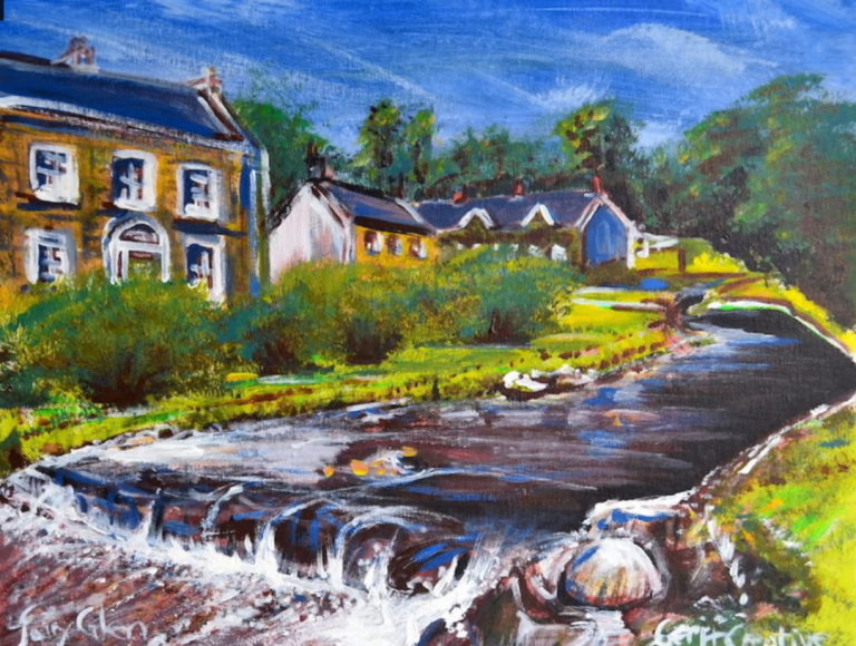 Original Artwork Painting: The Fairy Glen - Rostrevor (Acrylics on canvas, in new glass frame) £249