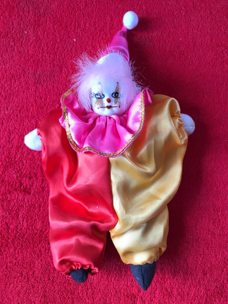 Ceramic Faced Clown Doll
