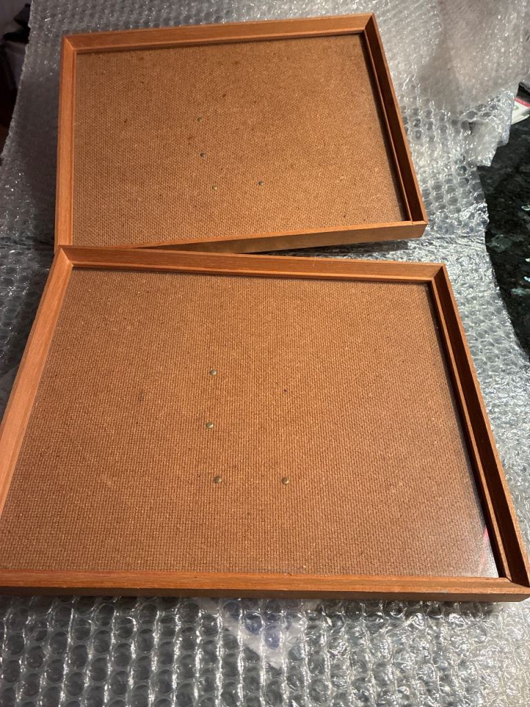 Two Brown Wooden Picture Frames, Good Condition