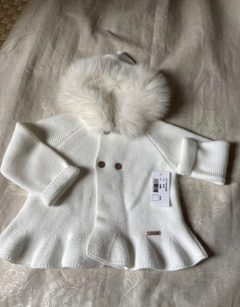 REDUCED. Girls Coat with fur hood 