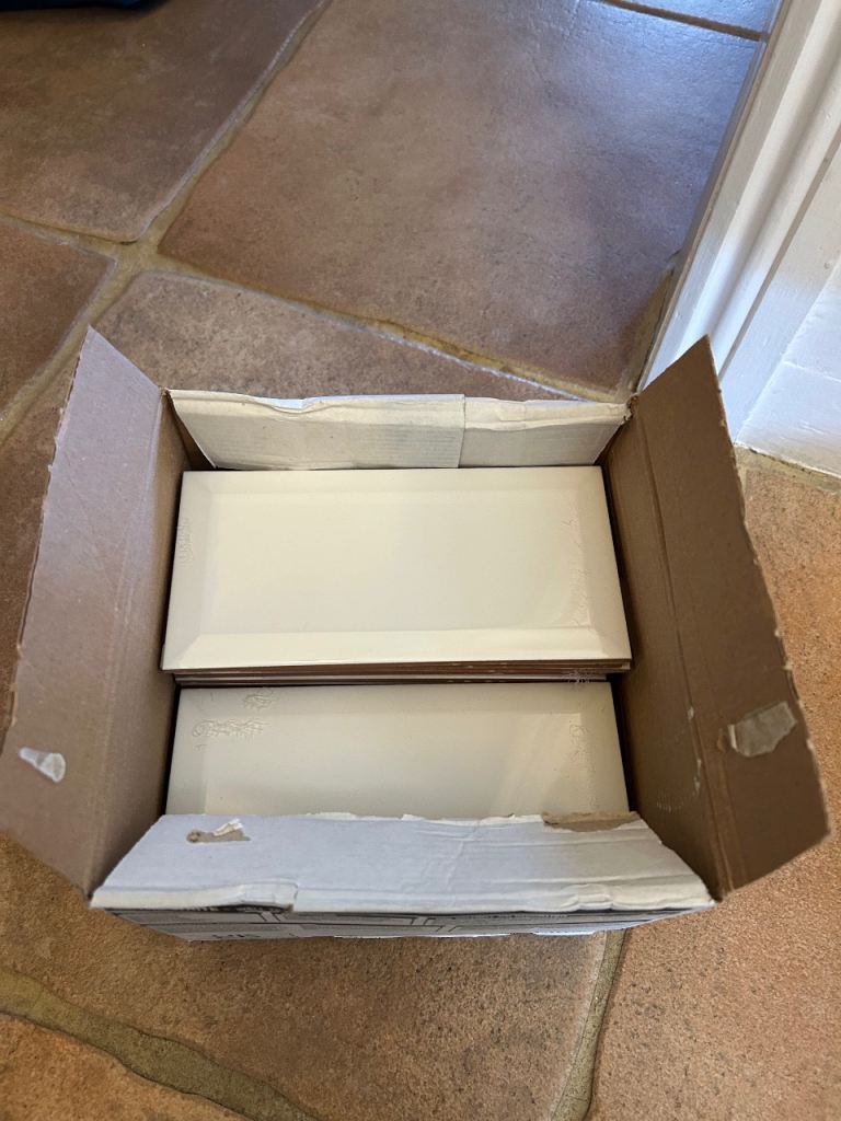 White metro tiles 20x10cm