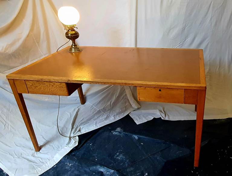 Vintage Light Oak early 1950's MOD Writing Desk