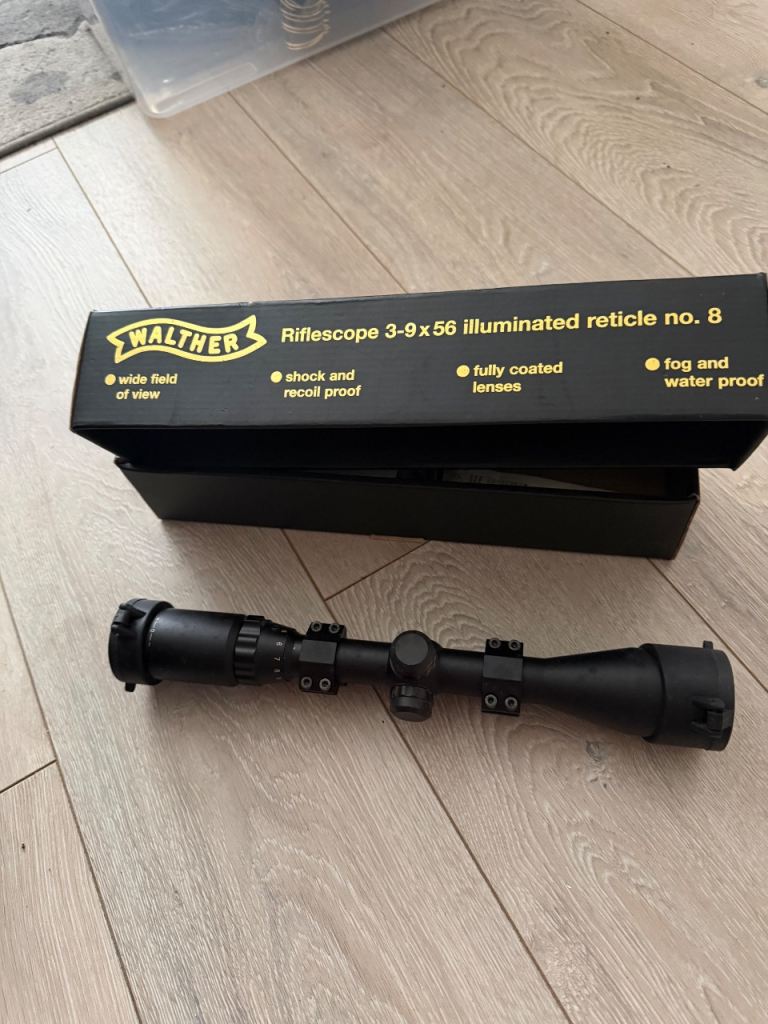 Walther Riflescope 3-9x56 Illuminated Reticle - Boxed