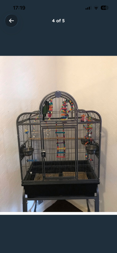 Bird cage with stand