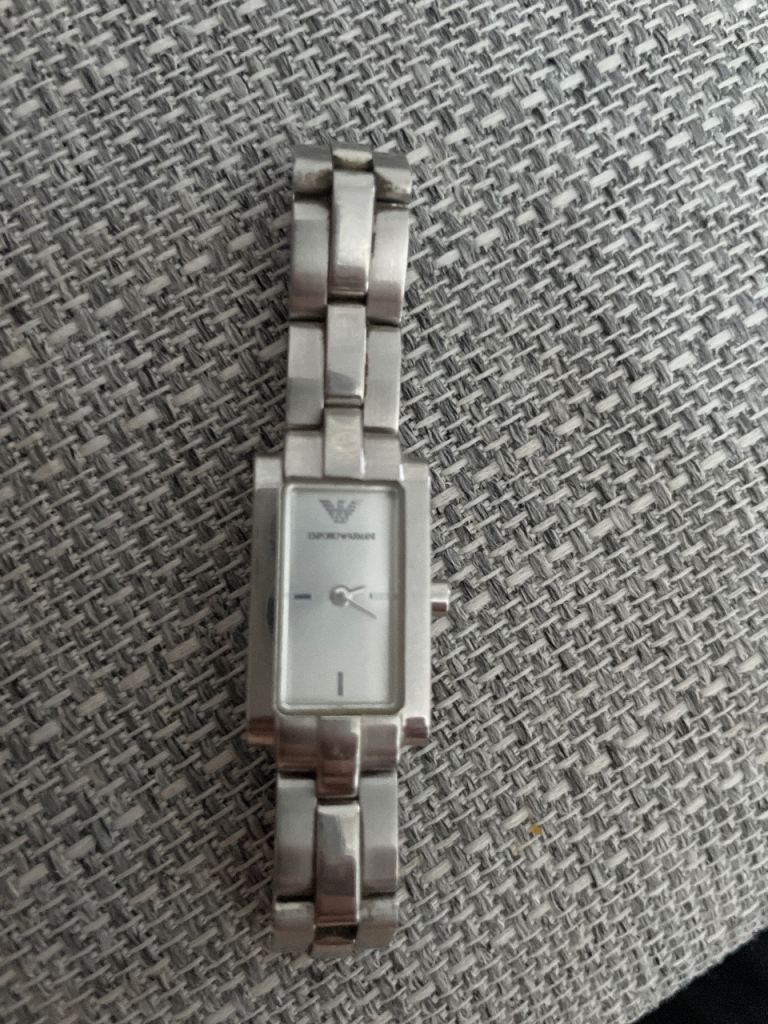 Emporio Armani Ladies Watch - Silver, Good Condition