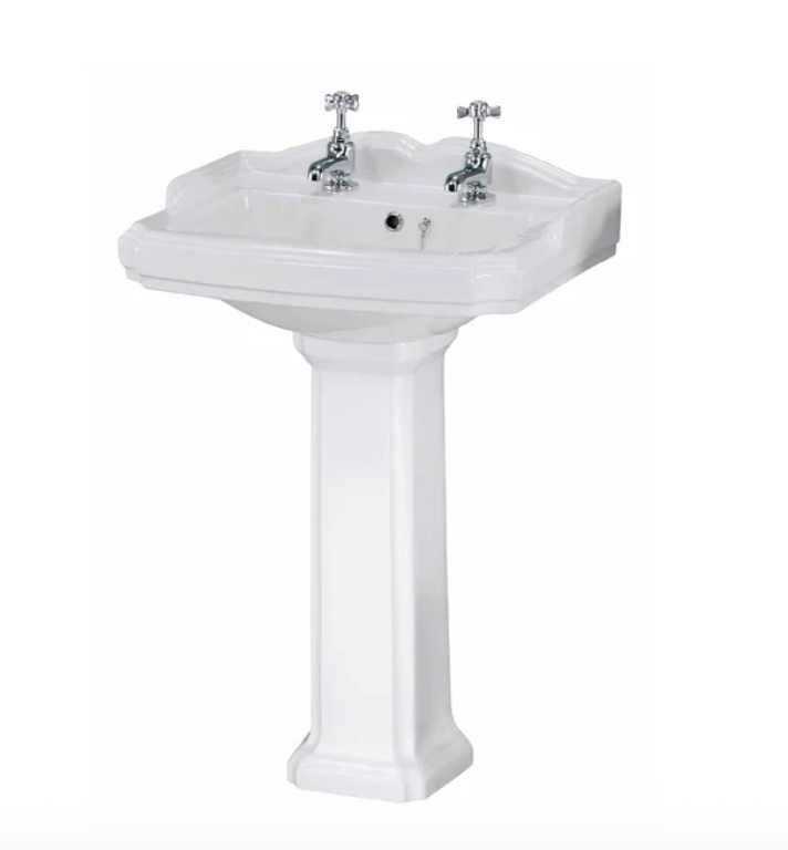 Brand New Nuie Legend 580mm Bathroom Basin (Basin Only) - 2 tap hole (NCS422)