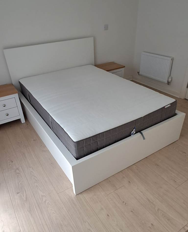 IKEA MALM Ottoman Double Bed – White – Excellent Condition