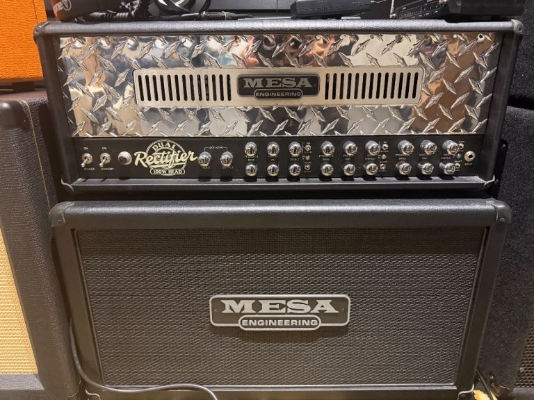 Mesa Boogie Dual Rectifier 100 watt Guitar Amp Head  and cabinet 2x12 Good Condition