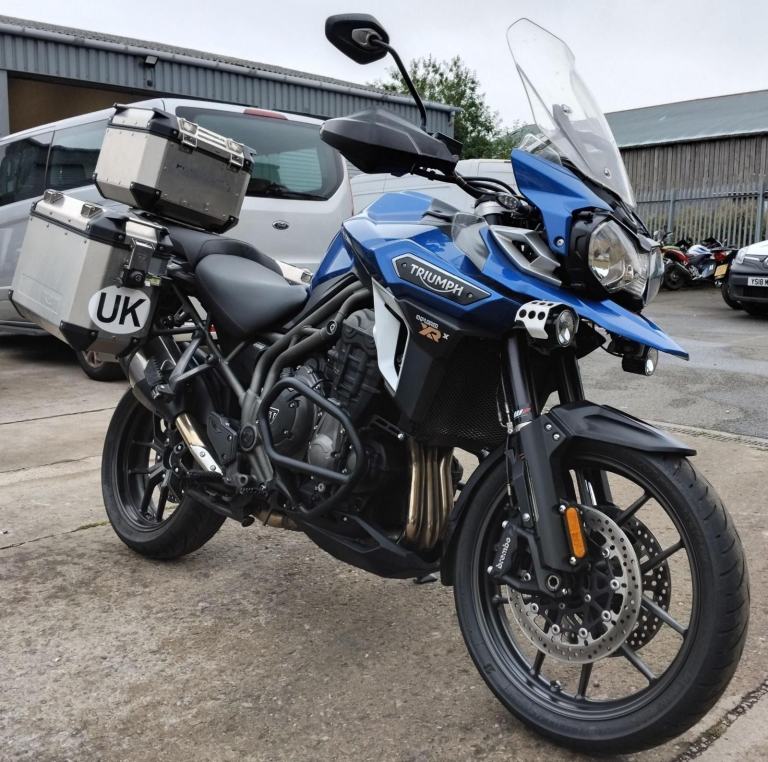 2017 17 TRIUMPH TIGER EXPLORER 1215 XRX BLUE ALLOY LUGGAGE ADVENTURE TOURER