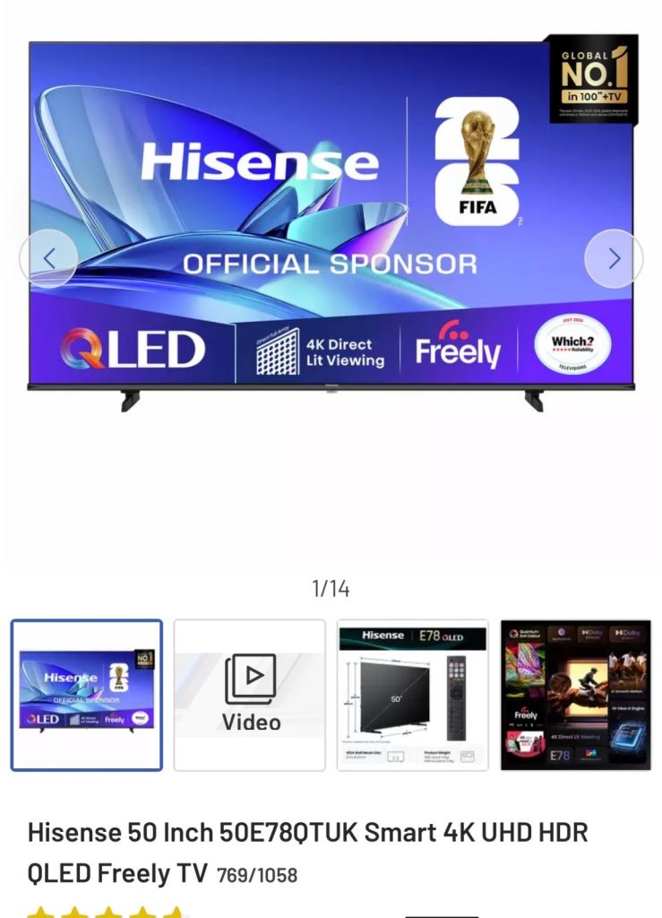Smart tv only used for 2 months 50inch no offers 