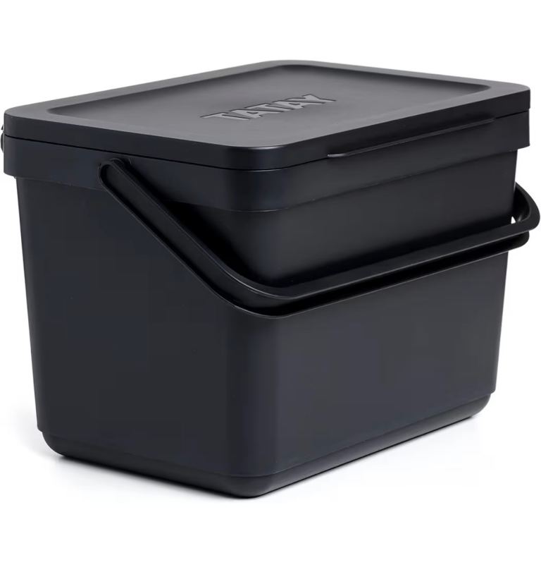 TATAY Food Waste Caddy Smart 6L - New, Black
