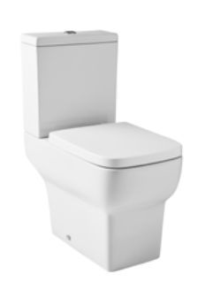 Square Close Coupled Pan, Cistern & Soft Close Seat