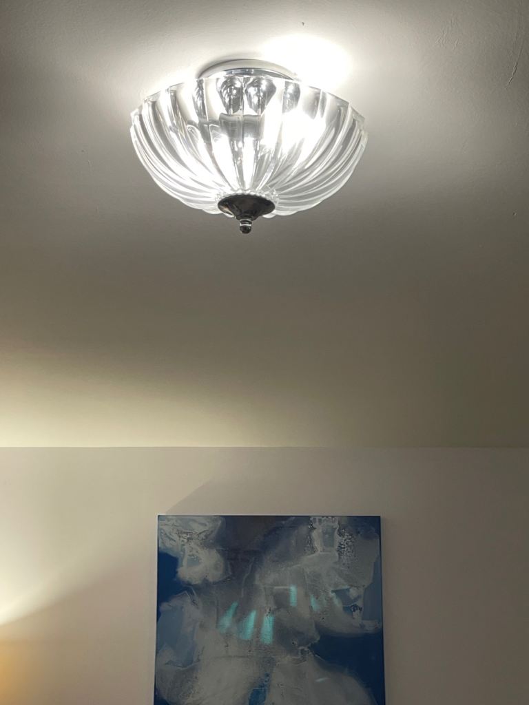 2x John Lewis glass ceiling lights, excellent condition