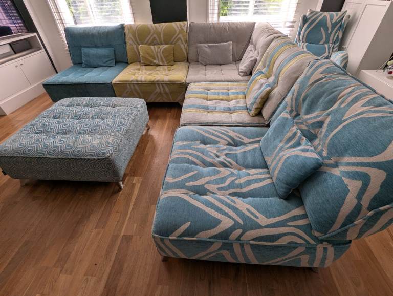Fama Arianne Modular Corner Sofa and Footstool
