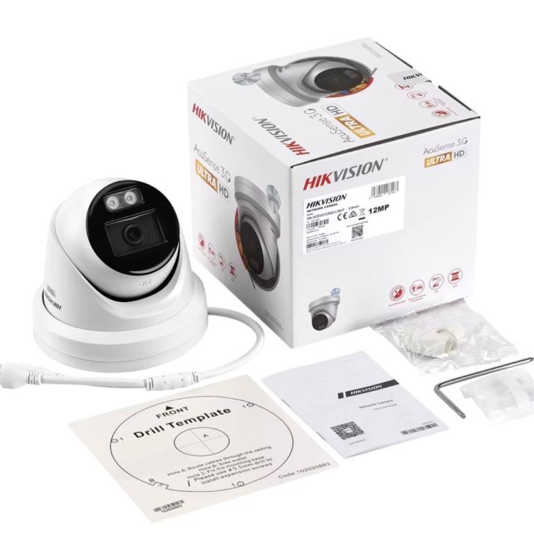 Hikvision AcuSense 0.3 Ultra HD 12MP Security Camera – New