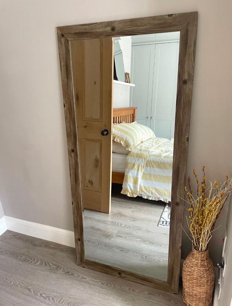Wood Effect Full Length Mirror- Good as New