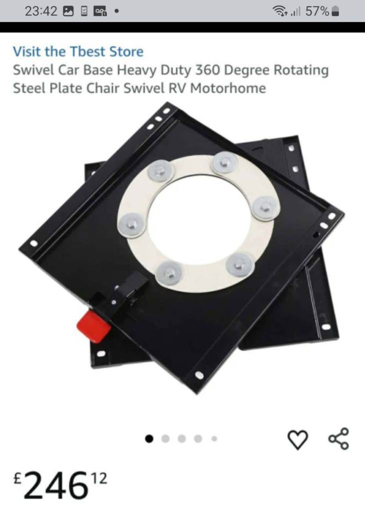 Rotating swivel seat for rv motor home