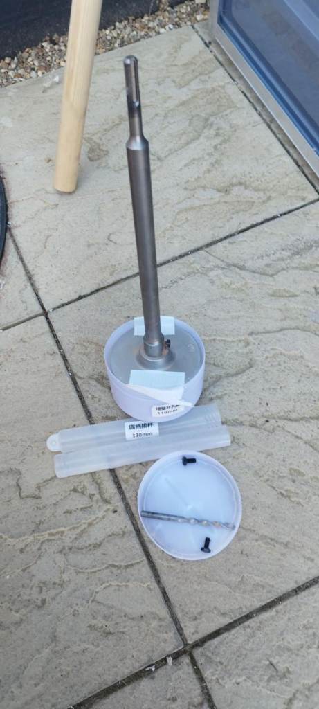 2pc 105-110mm SDS Plus Hammer Drill Bit for Wall + 330mm Round Axis