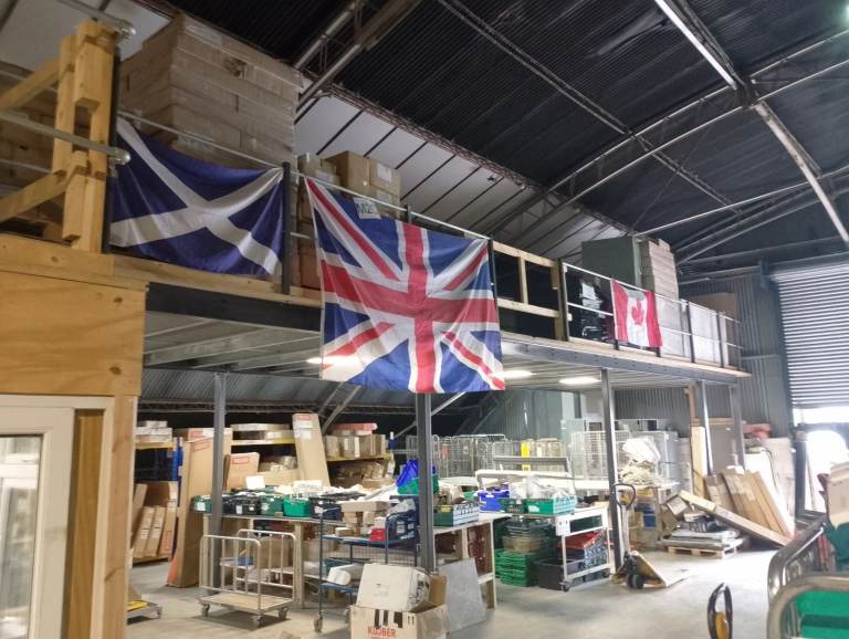 Used Steel Mezzanine Floor 13.8m x 3.6m 50sqm 4kN Rated + Drawings