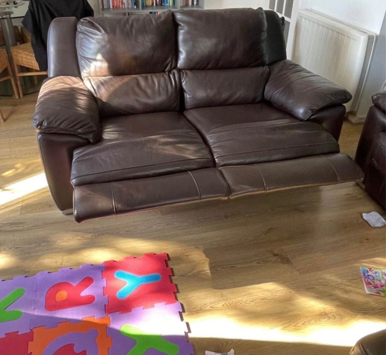 2 seater, 3 seater and foot stool with storage 