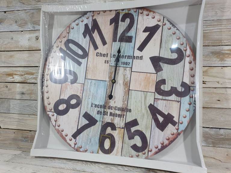 Printed Wooden Clock - Chef Le Normand