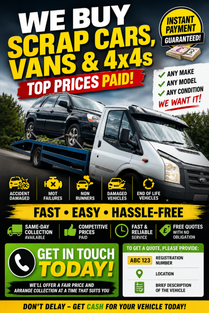 SCRAP CARS WANTED