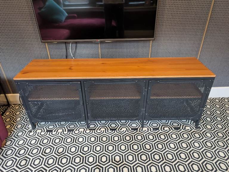 IKEA fjallbo TV Unit / Console Table – Wood & Metal