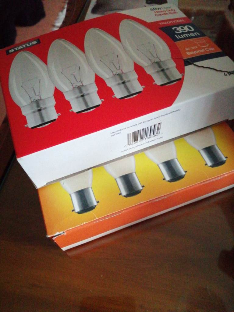 image for Two Boxes of Candle Bulbs As New 