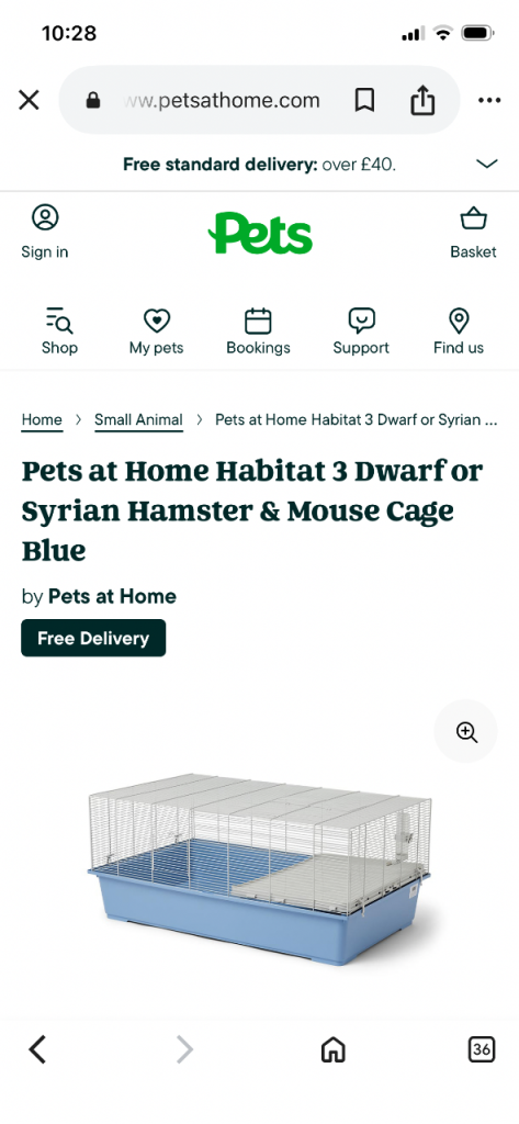 Large hamster cage