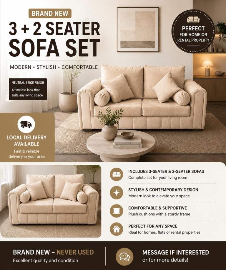 Brand new 3+2 seater sofa