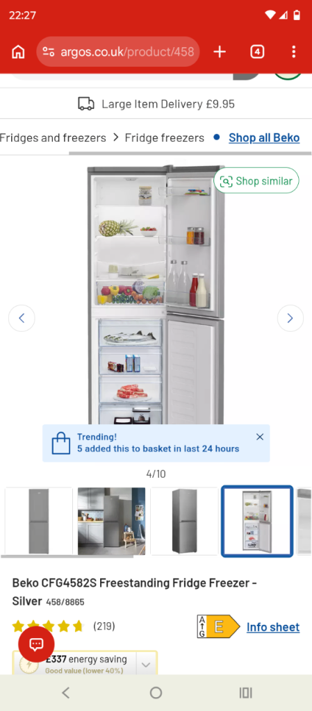 Great condition fridge freezer 