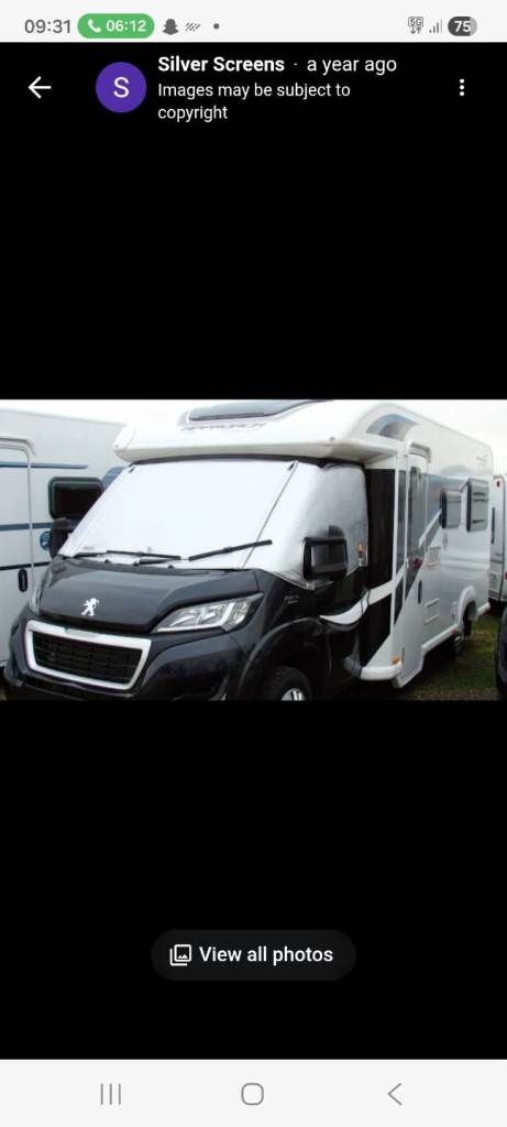 Paragon silver motorhome screens 