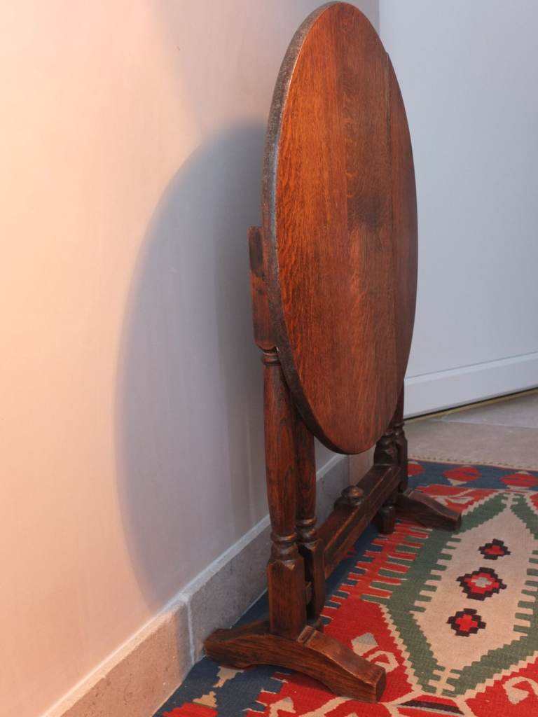Vintage (Edwardian or Victorian) small folding round side table