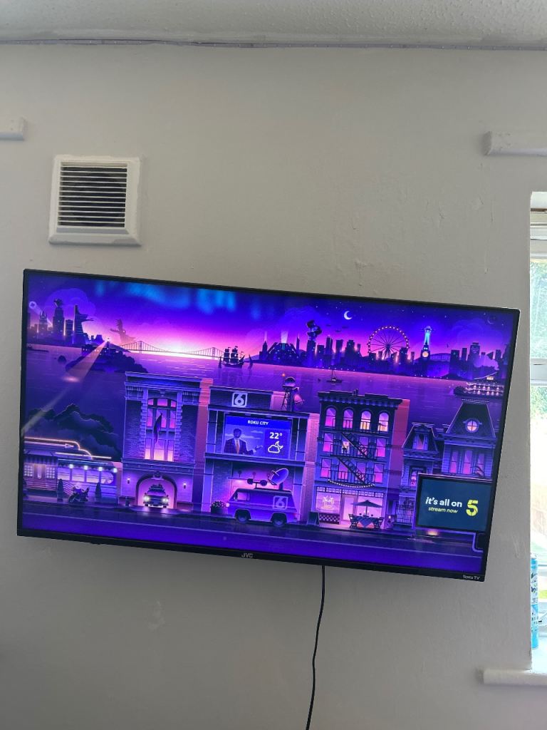 34” roku tv and bracket 