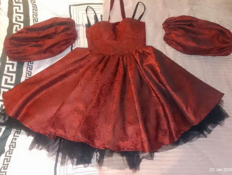 Handmade gothic burlesque dress size 8 to 10