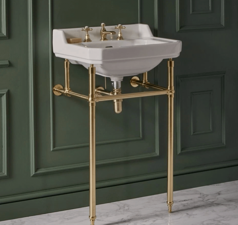 Free - Milano Richmond Basin with brass stand