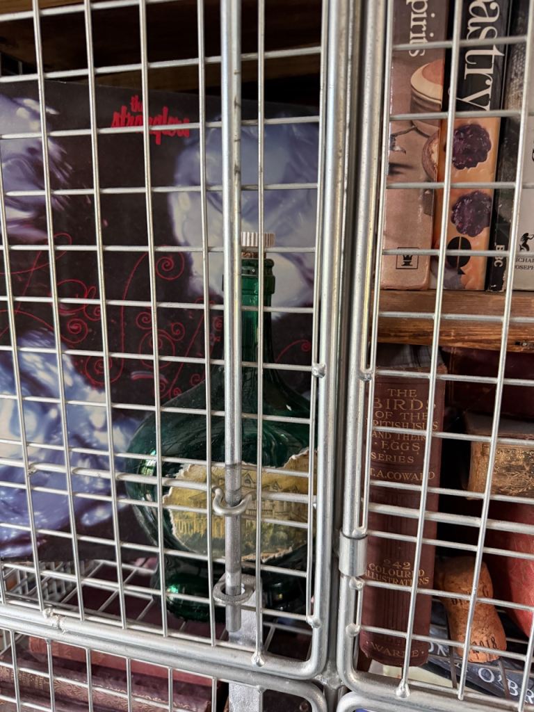 Two Industrial Wire Mesh Storage Unit / Bookcase with Wooden Shelves ...