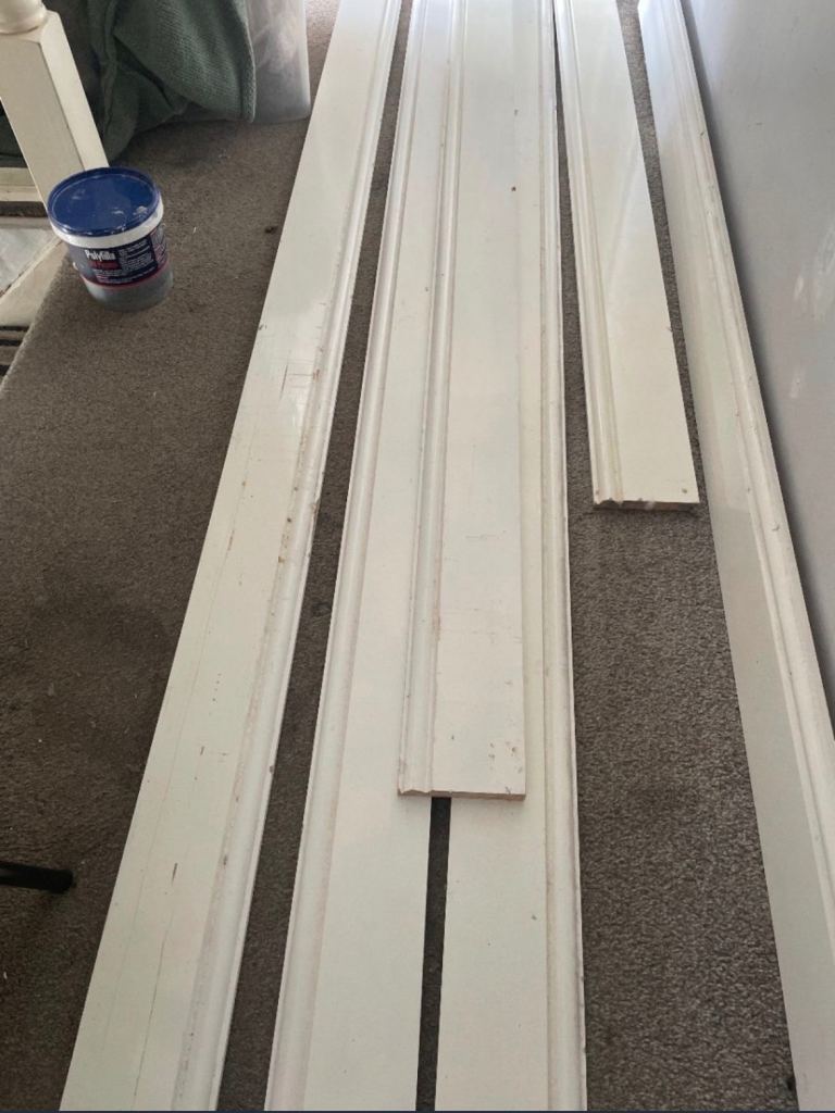 White Wooden Skirting Boards - glossed, new and unused
