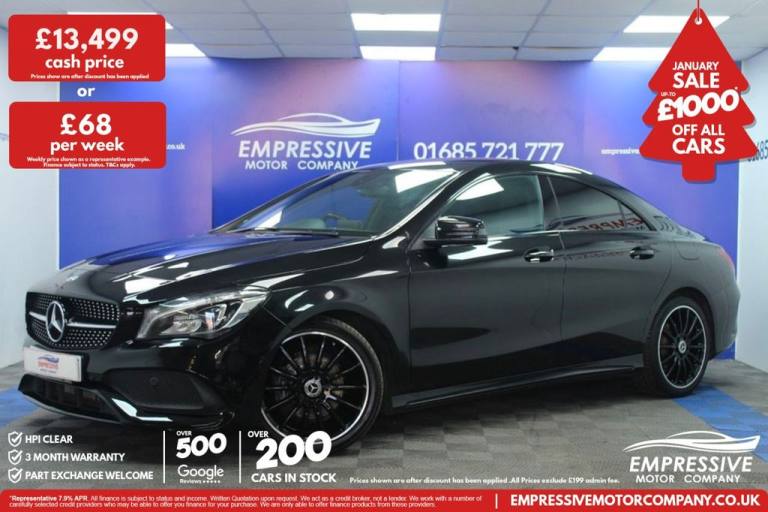 2018 68 MERCEDES-BENZ CLA 1.6 CLA200 AMG LINE NIGHT EDITION COUPE 4DR PETROL MAN