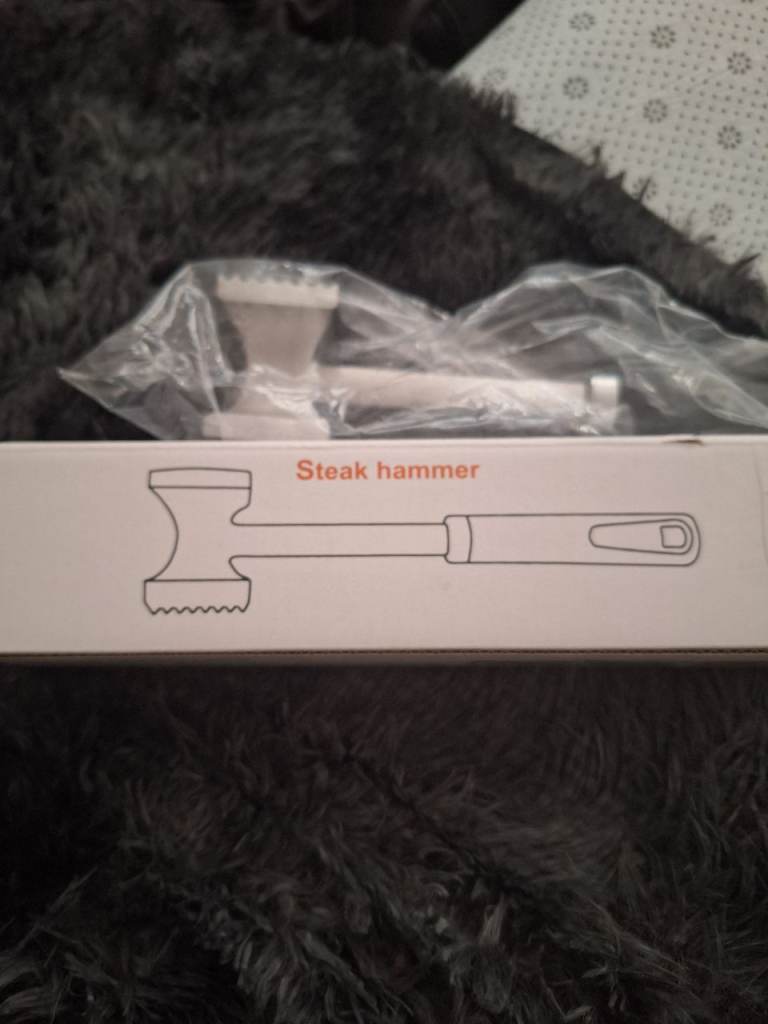 Stainless Steel Meat Tenderiser Hammer – Double-Sided Steak Mallet