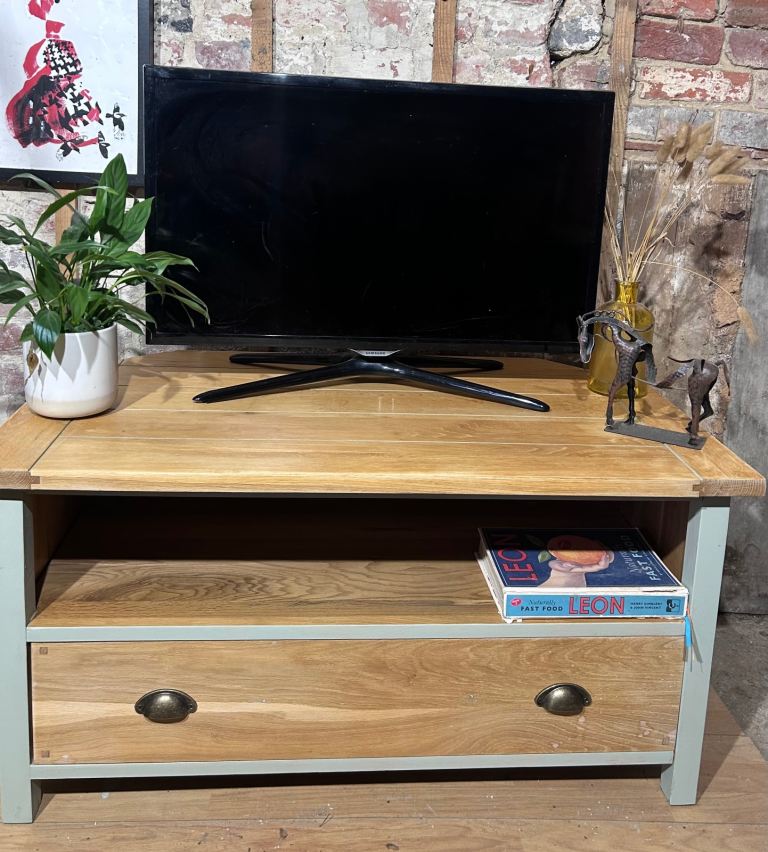 Oak tv sideboard tv unit farmhouse
