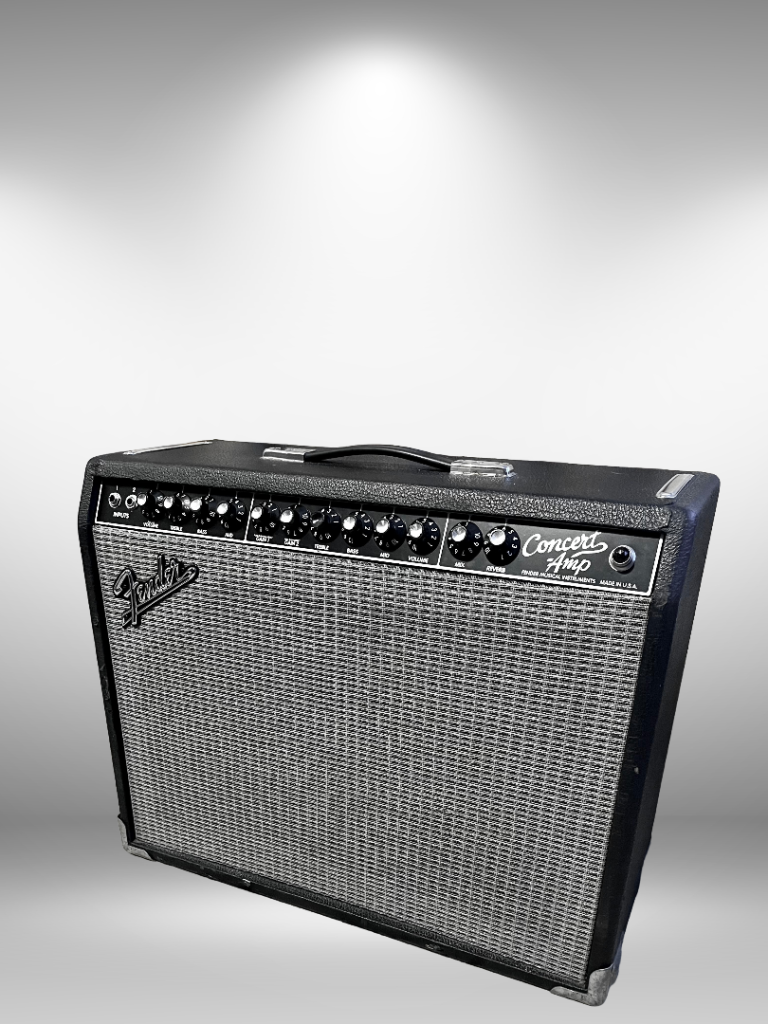 Fender Concert Amp 2-Channel 60-Watt 1x12" Guitar Combo 1994 - Black, with Cover