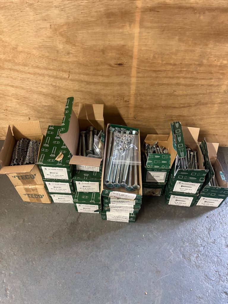 Builders ironmongery - fixings  - lead - oil pipe- all new and unused