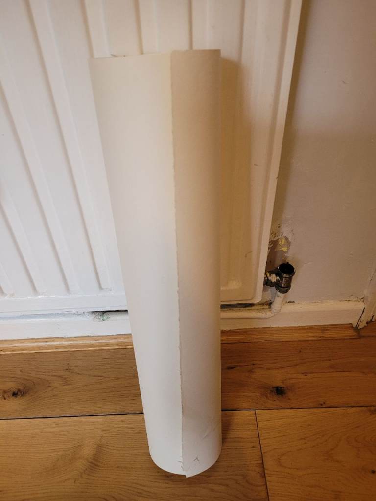 Cream Wallpaper Roll - Good Condition