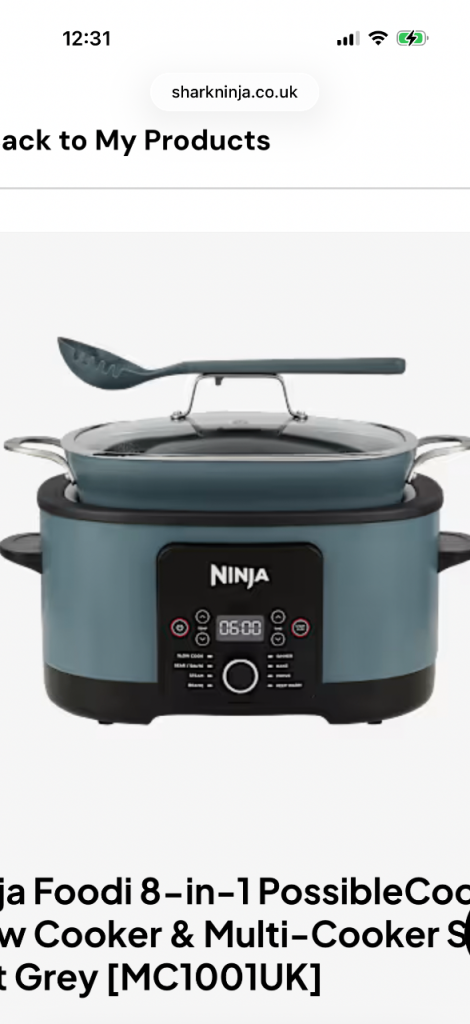 Ninja Foodi 8-in-1 PossibleCooker & Multi-Cooker in Grey [MC1001UK]